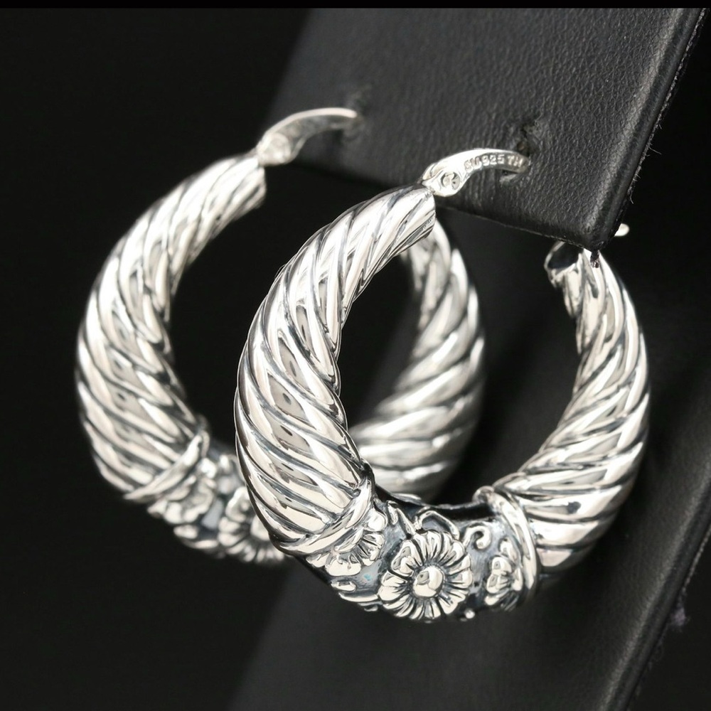 Elegant Silver Hoop Earrings